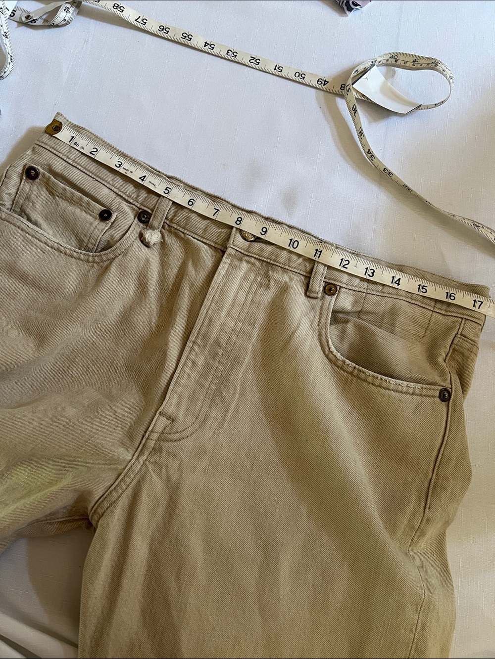 R13 Boyfriend Jeans - Harlyn Khaki Casual Japanese Denim size 31 - Picture 9 of 12